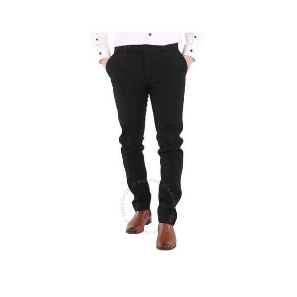 버버리 버버리 Burberry Mens Black Bullion Stripe Soho Fit Wool Tailored Trousers 8004692