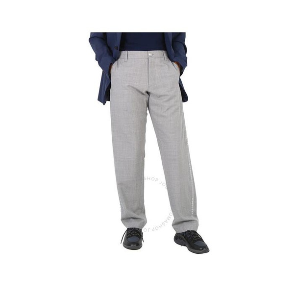 버버리 버버리 Burberry Mens Light Pebble Grey Straight Fit Trousers 8031718