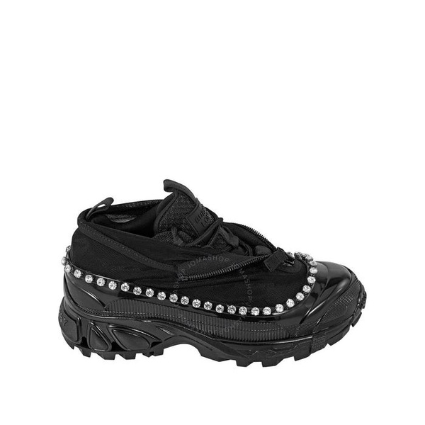 버버리 버버리 Burberry Black Crystal Detail Mesh Nylon And Suede Arthur Low-top Sneakers 8024805
