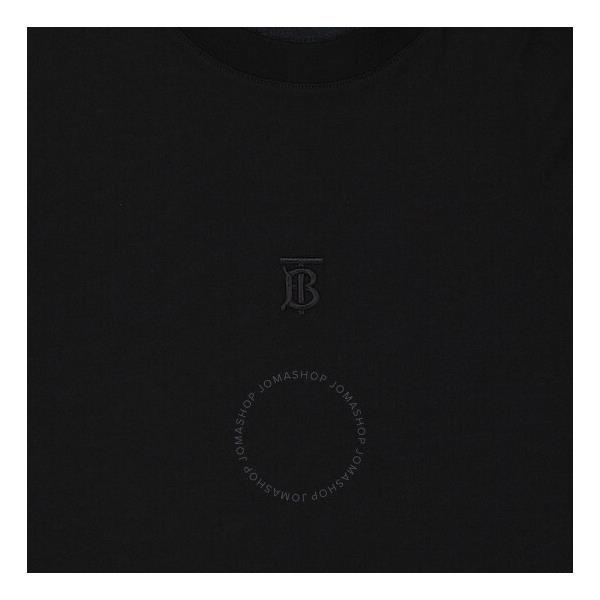 버버리 버버리 Burberry Ladies Black Monogram Motif Cotton T-shirt 8017121