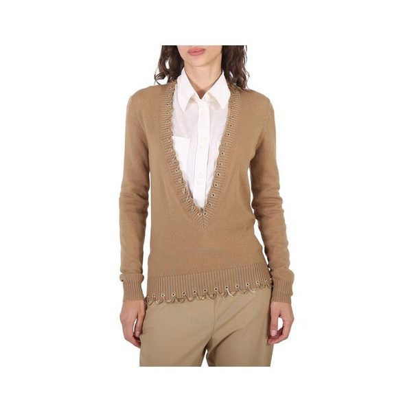 버버리 버버리 Burberry Ladies Camel Chain Detail Cashmere Sweater 4562592