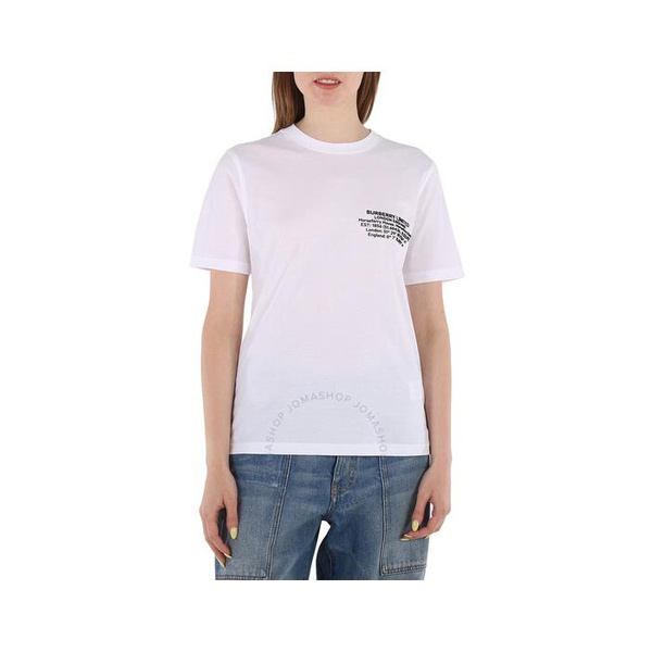 버버리 버버리 Burberry White Cotton Coordinates Print T-shirt 8043230
