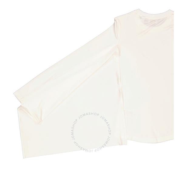 버버리 버버리 Burberry Optic White Long-Sleeve Exaggerated Panel Draped Top 8046901