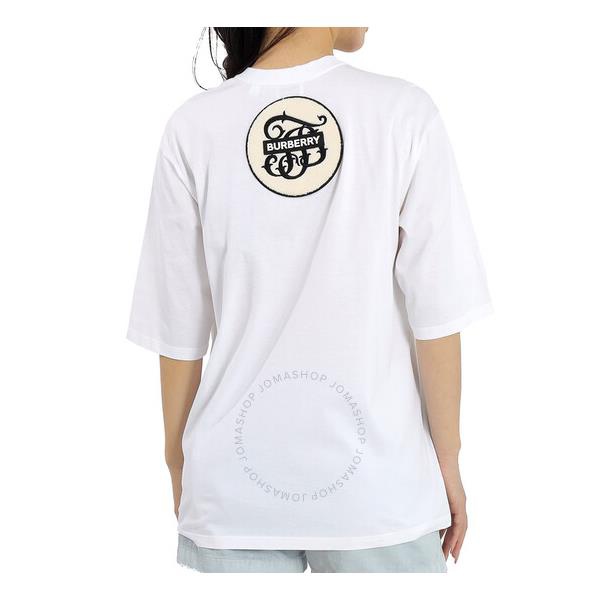 버버리 버버리 Burberry Optic White Oversized Cut-out Sleeves T-shirt 4564082