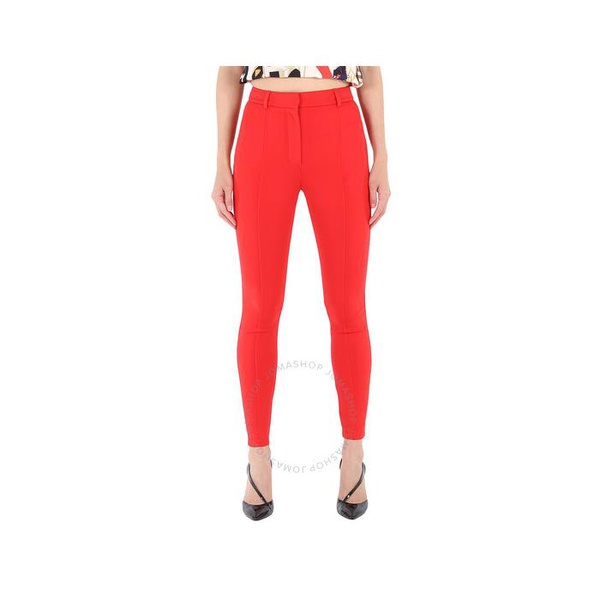 버버리 버버리 Burberry Ladies Bright Red Stretch Jersey Trousers 4566334