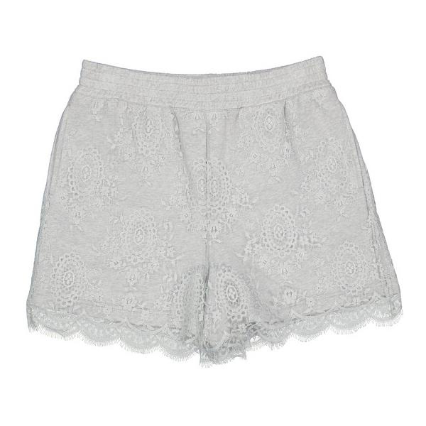 버버리 버버리 Burberry Light Pebble Grey Lace And Cotton Shorts 8029580