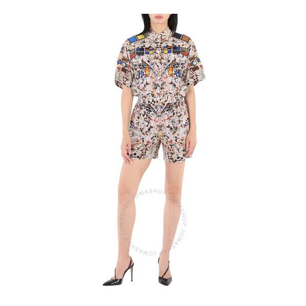 버버리 버버리 Burberry Ladies Floral Print Silk Shorts 8043173