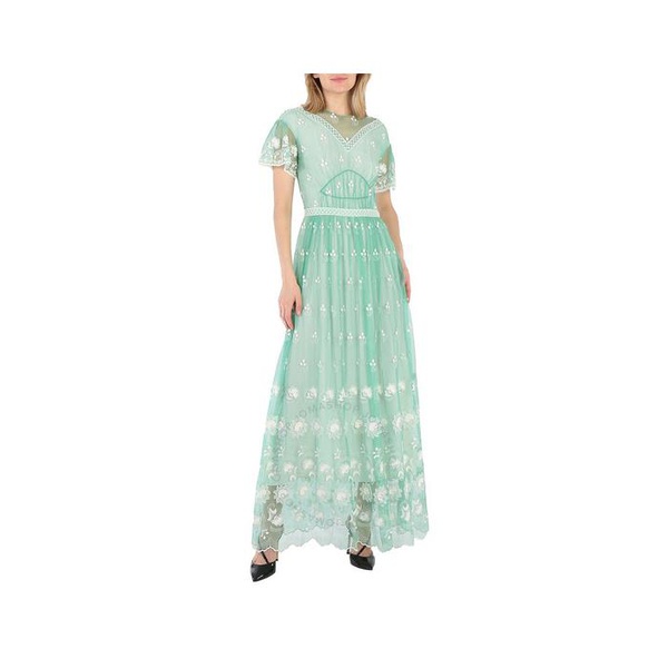 버버리 버버리 Burberry Ladies Round-neck Embroidered-tulle Dress 4546879
