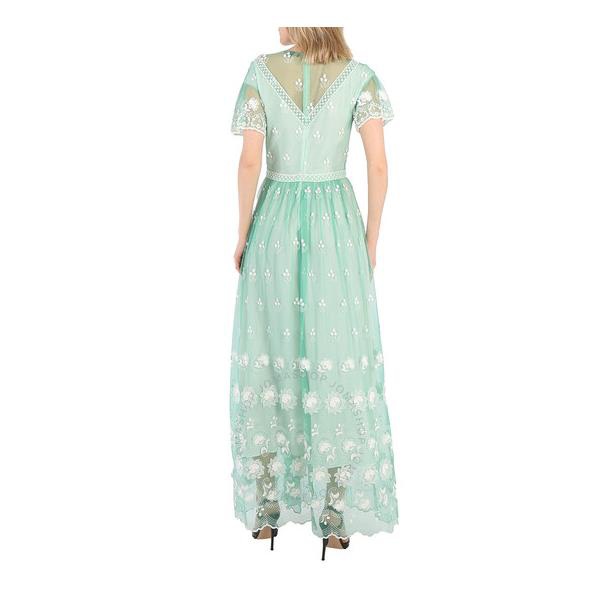 버버리 버버리 Burberry Ladies Round-neck Embroidered-tulle Dress 4546879