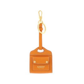 버버리 Burberry Leather Pocket Bag Charm In Orange 8041884