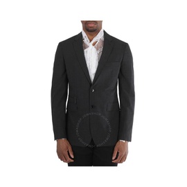 버버리 Burberry Dark Grey Melange Pocket Detail Stretch Wool Tailored Jacket 8044208