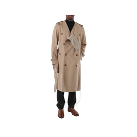 버버리 Burberry Cotton Gabardine V-neck Trench Coat In Soft Fawn 8045400