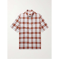 버버리 BURBERRY Button-Down Collar Checked Cotton-Twill Shirt 1647597295471152