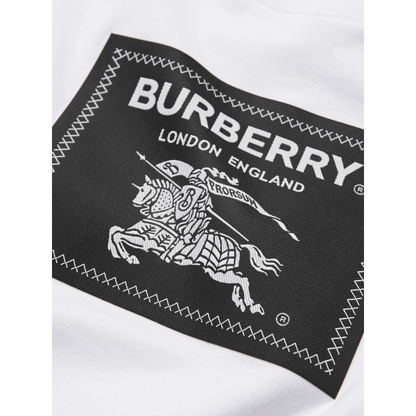 버버리 버버리 BURBERRY Logo-Appliqued Stretch Cotton-Jersey T-Shirt 1647597295461819