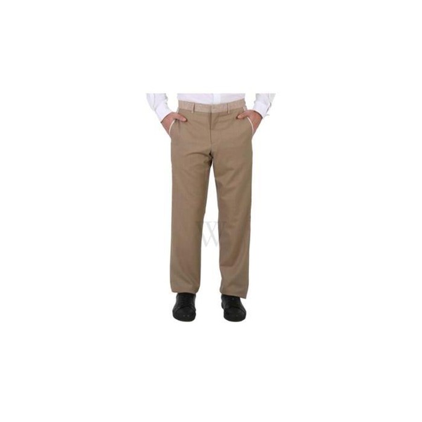 버버리 버버리 Burberry MEN'S Pecan Melange English Fit Crystal Embroidered Technical Linen Trousers, Brand Size 48 (Waist Size 32.7') 4559279