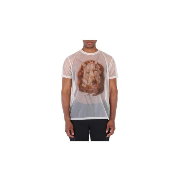 버버리 버버리 Burberry MEN'S White Sea Maiden Print Sheer Jersey Short Sleeve T-Shirt 4567640