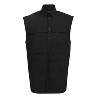 버버리 Burberry Black Cotton Poplin Panel Detail Sleeveles Shirt 8051897