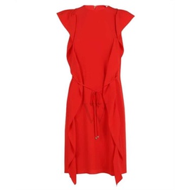 버버리 Burberry Ladies Bright Red Silk Crepe De Chine Dress 8052025