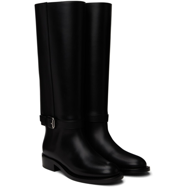 버버리 버버리 Burberry Black Ankle Strap Boots 232376F114003