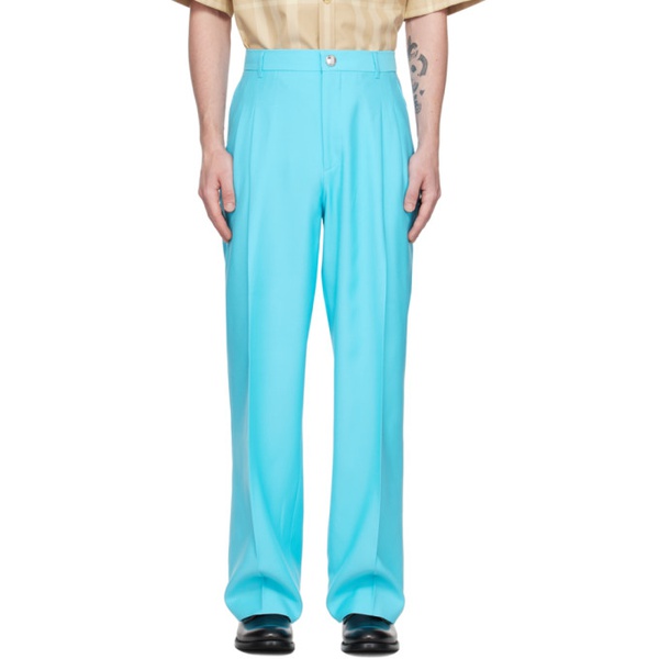 버버리 버버리 Burberry Blue Tailored Trousers 231376M191019