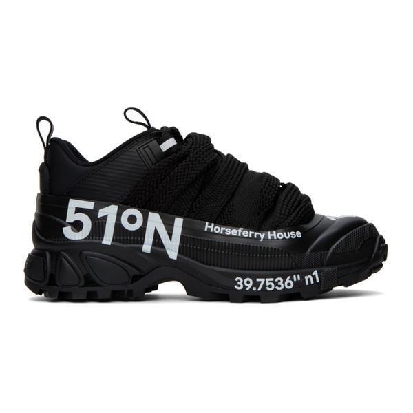 버버리 버버리 Burberry Black Coordinates Print Arthur Sneakers 231376M237005