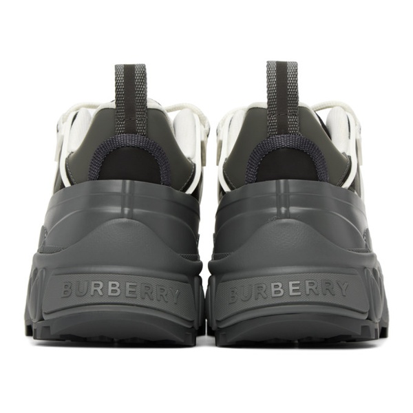 버버리 버버리 Burberry Gray Vintage Check New Arthur Sneakers 231376M237004