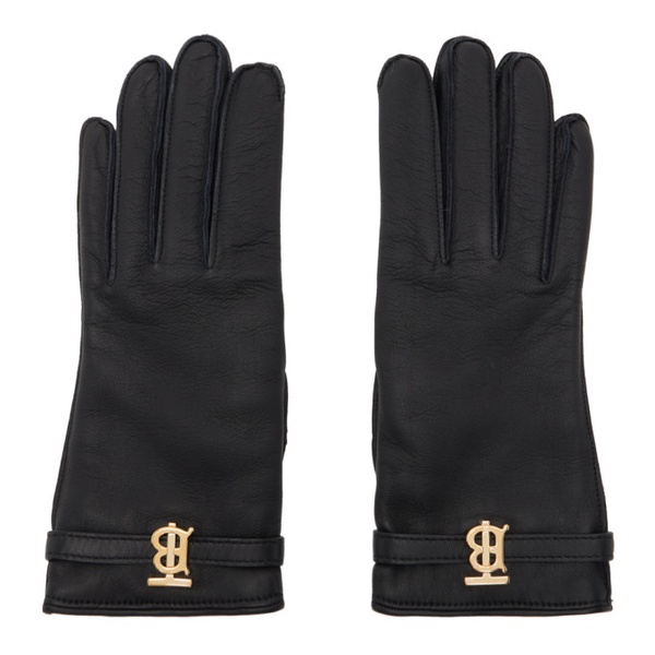 버버리 버버리 Burberry Black Monogram Gloves 232376M135001