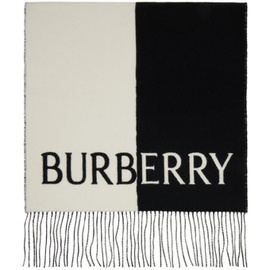 버버리 Burberry Black & White EKD Scarf 232376F028040