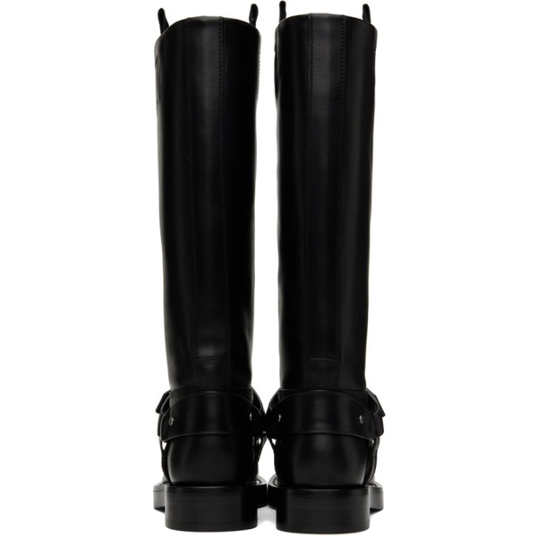 버버리 버버리 Burberry Black Saddle Tall Boots 232376F114006