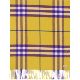 버버리 Burberry Yellow & Purple Wide Check Scarf 232376F028035