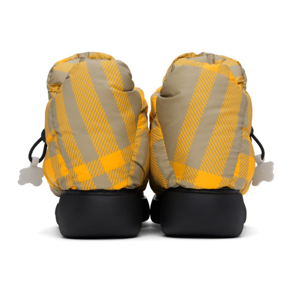 버버리 버버리 Burberry Yellow Check Pillow Boots 232376F113007