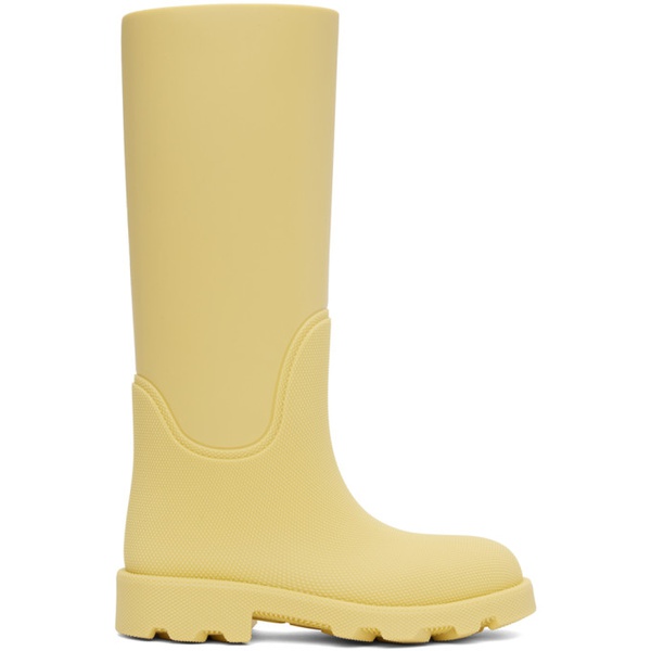 버버리 버버리 Burberry Yellow Rubber Marsh High Boots 241376F114000