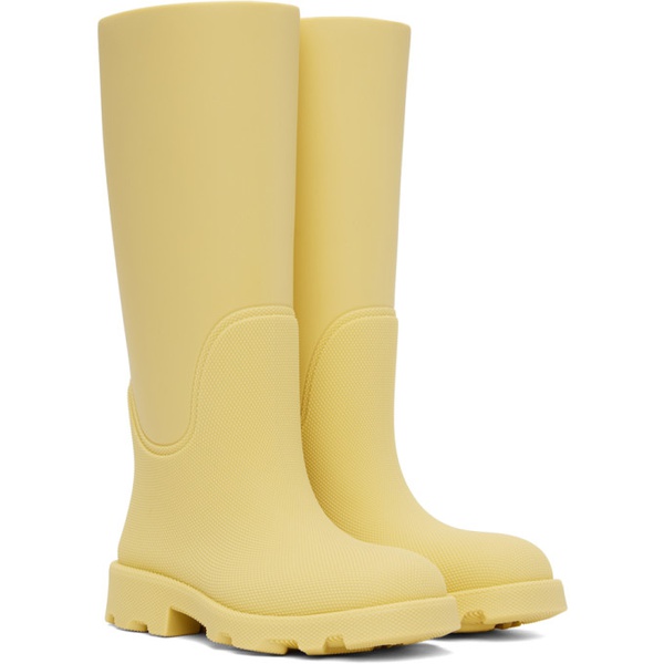 버버리 버버리 Burberry Yellow Rubber Marsh High Boots 241376F114000