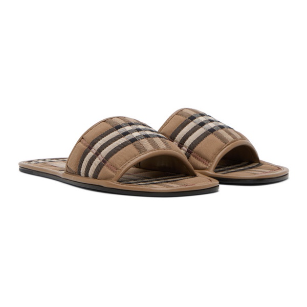 버버리 버버리 Burberry Brown Alixa Flat Sandals 222376F124017