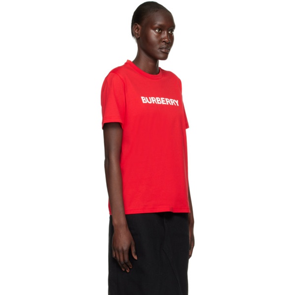 버버리 버버리 Burberry Red Printed T-Shirt 231376F110010