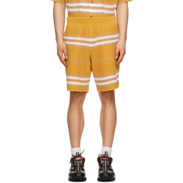버버리 버버리 Burberry Yellow Striped Shorts 231376M193008