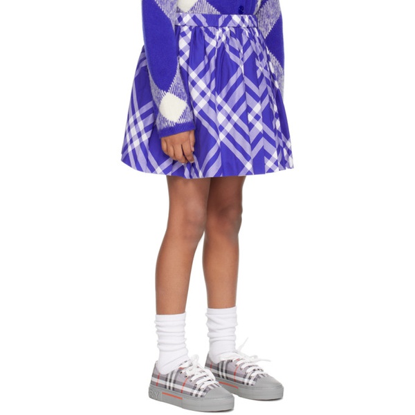 버버리 버버리 Burberry Kids Blue Check Skirt 241376M721002