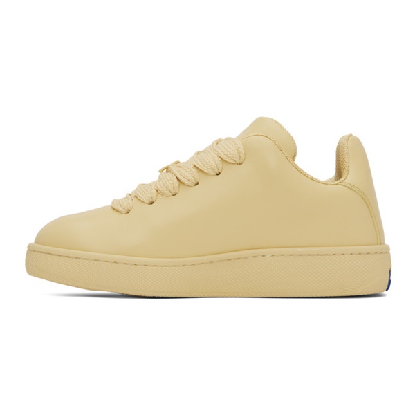 버버리 버버리 Burberry Yellow Leather Box Sneakers 241376M223003