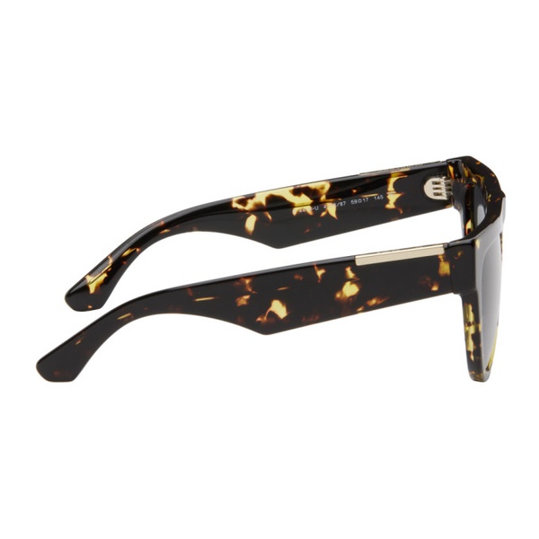 버버리 버버리 Burberry Brown Keyhole Straight Sunglasses 242376F005017