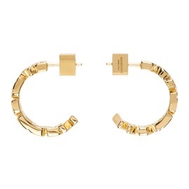 버버리 Burberry Gold Logo Hoop Earrings 232376F022002
