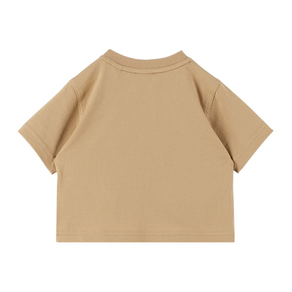 버버리 버버리 Burberry Baby Beige Thomas Bear T-Shirt 231376M692026