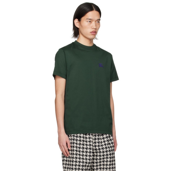 버버리 버버리 Burberry Green Embroidered T-Shirt 241376M213021