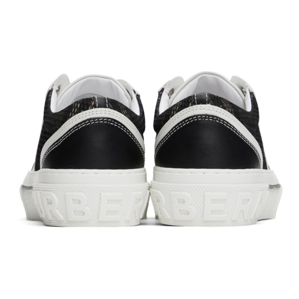 버버리 버버리 Burberry Black & White Vintage Check Sneakers 231376M237044