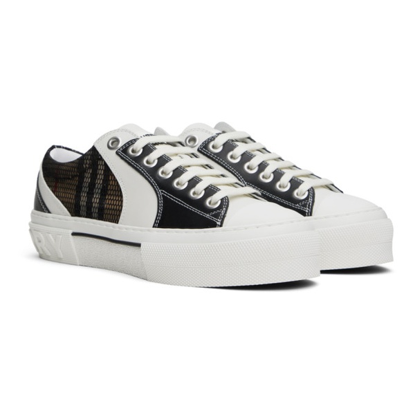 버버리 버버리 Burberry Black & White Vintage Check Sneakers 231376M237044