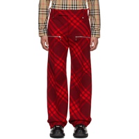버버리 Burberry Red Check Trousers 232376M191006