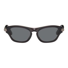 버버리 Burberry Gray Tubular Oval Sunglasses 242376M134010