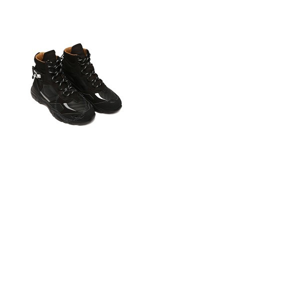  Buscemi Mens Black Kombat High-Top Sneakers BCW22707 999