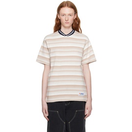 Butter Goods Taupe & White Striped T-Shirt 232888F110005