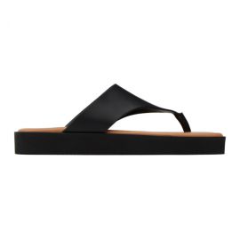 바이 말렌 버거 By Malene Birger Black Marisol Flat Sandals 231295F124005