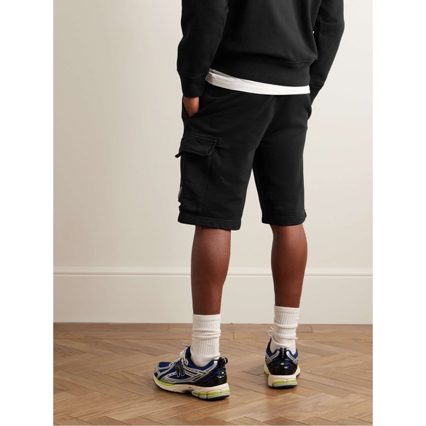  C.P.컴퍼니 C.P. COMPANY Slim-Fit Straight-Leg Logo-Appliqued Cotton-Jersey Drawstring Cargo Shorts 1647597323851323